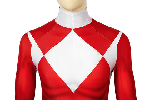 MMPR Red Ranger Suit Cosplay Jumpsuit – Mighty Morphin Power Rangers Costume - Coscosmos