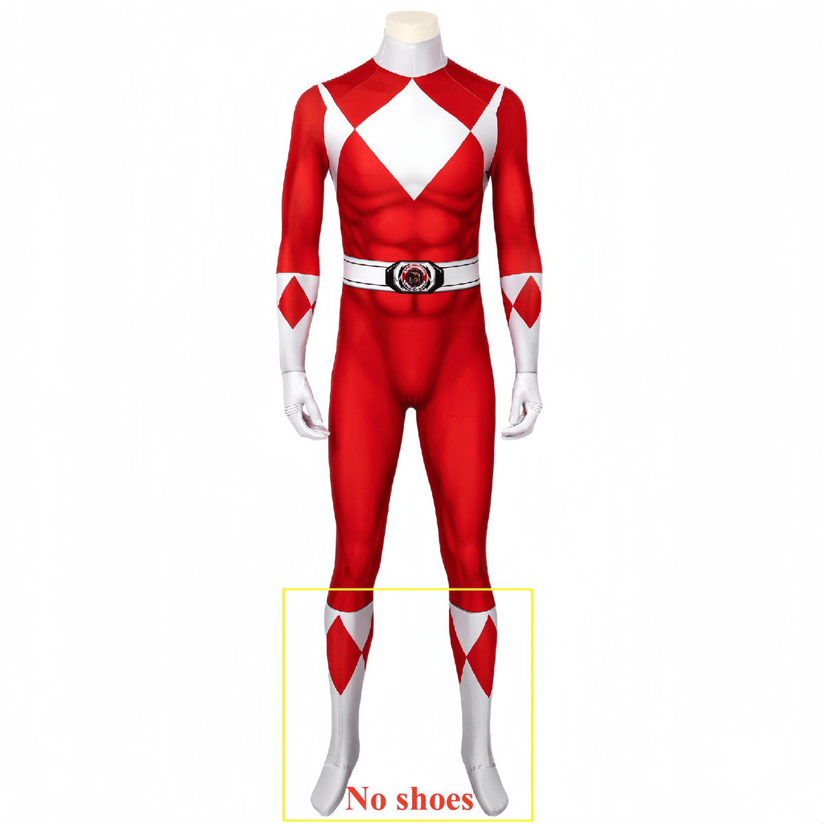 MMPR Red Ranger Suit Cosplay Jumpsuit – Mighty Morphin Power Rangers Costume - Coscosmos