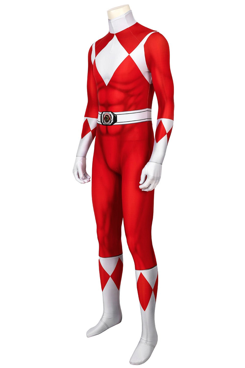 MMPR Red Ranger Suit Cosplay Jumpsuit – Mighty Morphin Power Rangers Costume - Coscosmos