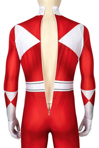 MMPR Red Ranger Suit Cosplay Jumpsuit – Mighty Morphin Power Rangers Costume - Coscosmos