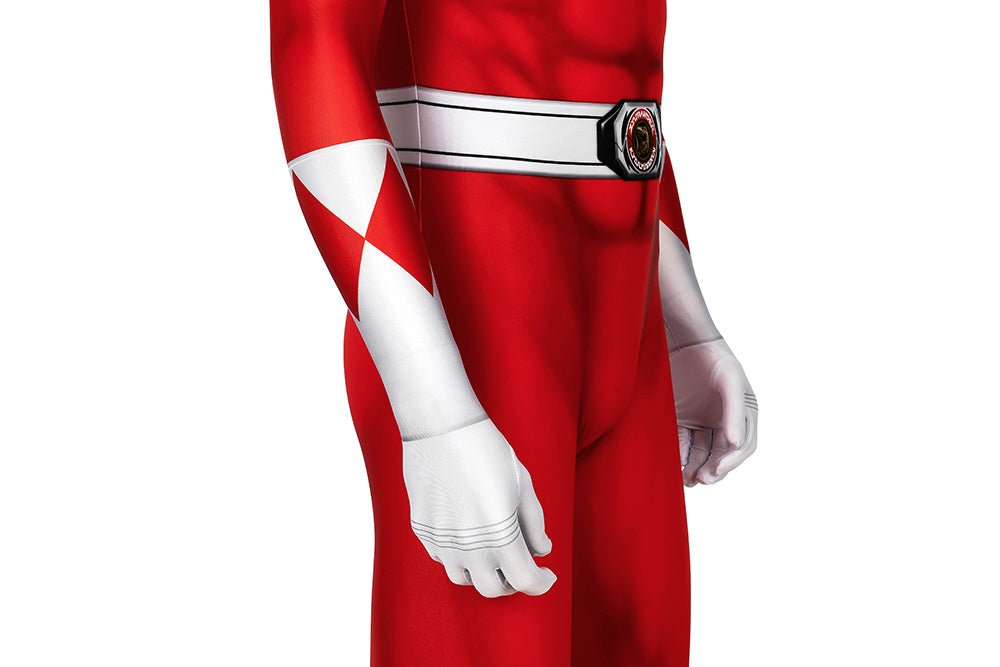 MMPR Red Ranger Suit Cosplay Jumpsuit – Mighty Morphin Power Rangers Costume - Coscosmos