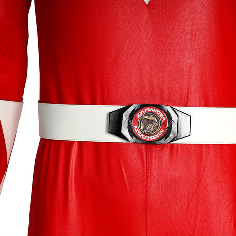 MMPR Red Ranger Suit Costume Cosplay Jumpsuit - Coscosmos