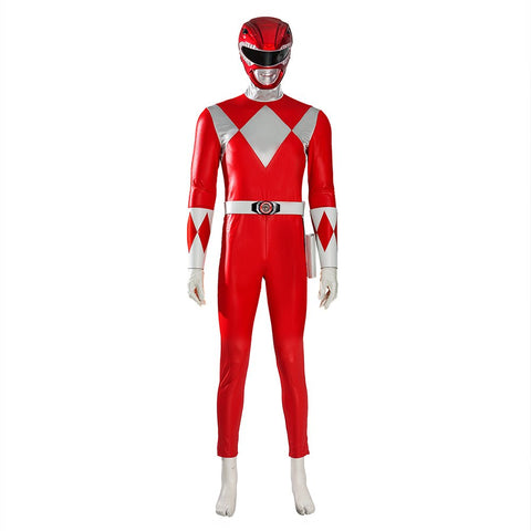 MMPR Red Ranger Suit Costume Cosplay Jumpsuit - Coscosmos