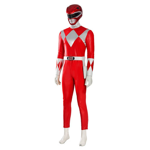 MMPR Red Ranger Suit Costume Cosplay Jumpsuit - Coscosmos