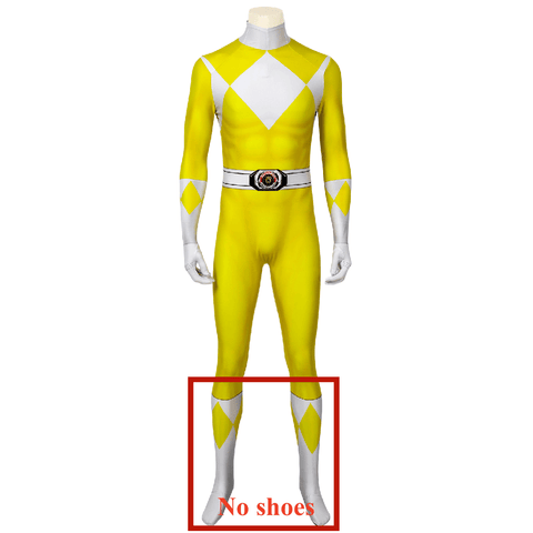 MMPR Yellow Ranger Suit Costume Cosplay Jumpsuit - Power Rangers Inspired Outfit - Coscosmos