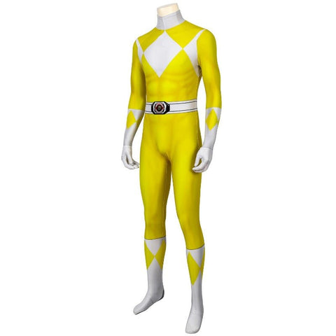 MMPR Yellow Ranger Suit Costume Cosplay Jumpsuit - Power Rangers Inspired Outfit - Coscosmos