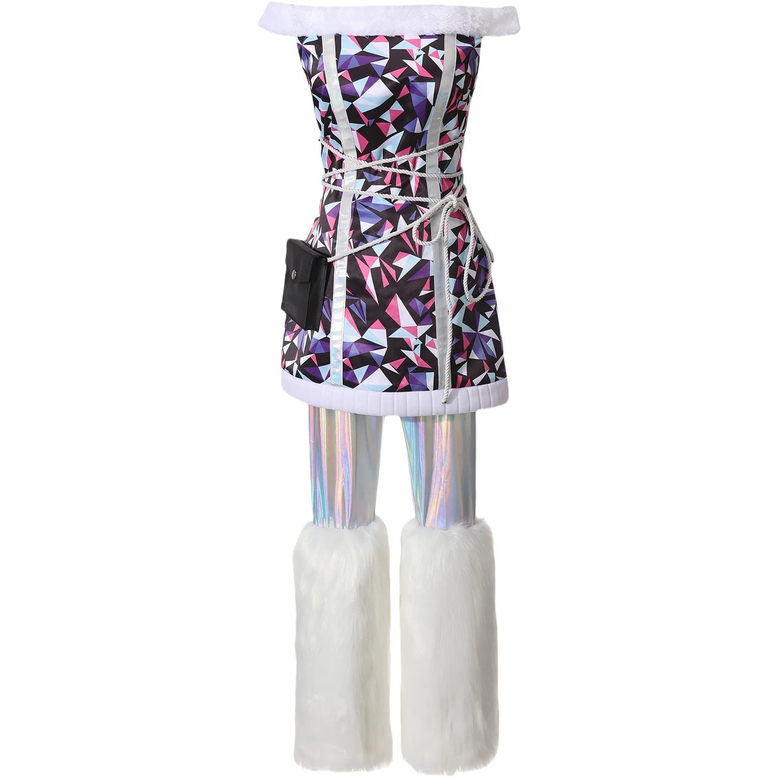 Monster High Abbey Bominable Full Cosplay Costume Christmas Party Outfit - Coscosmos