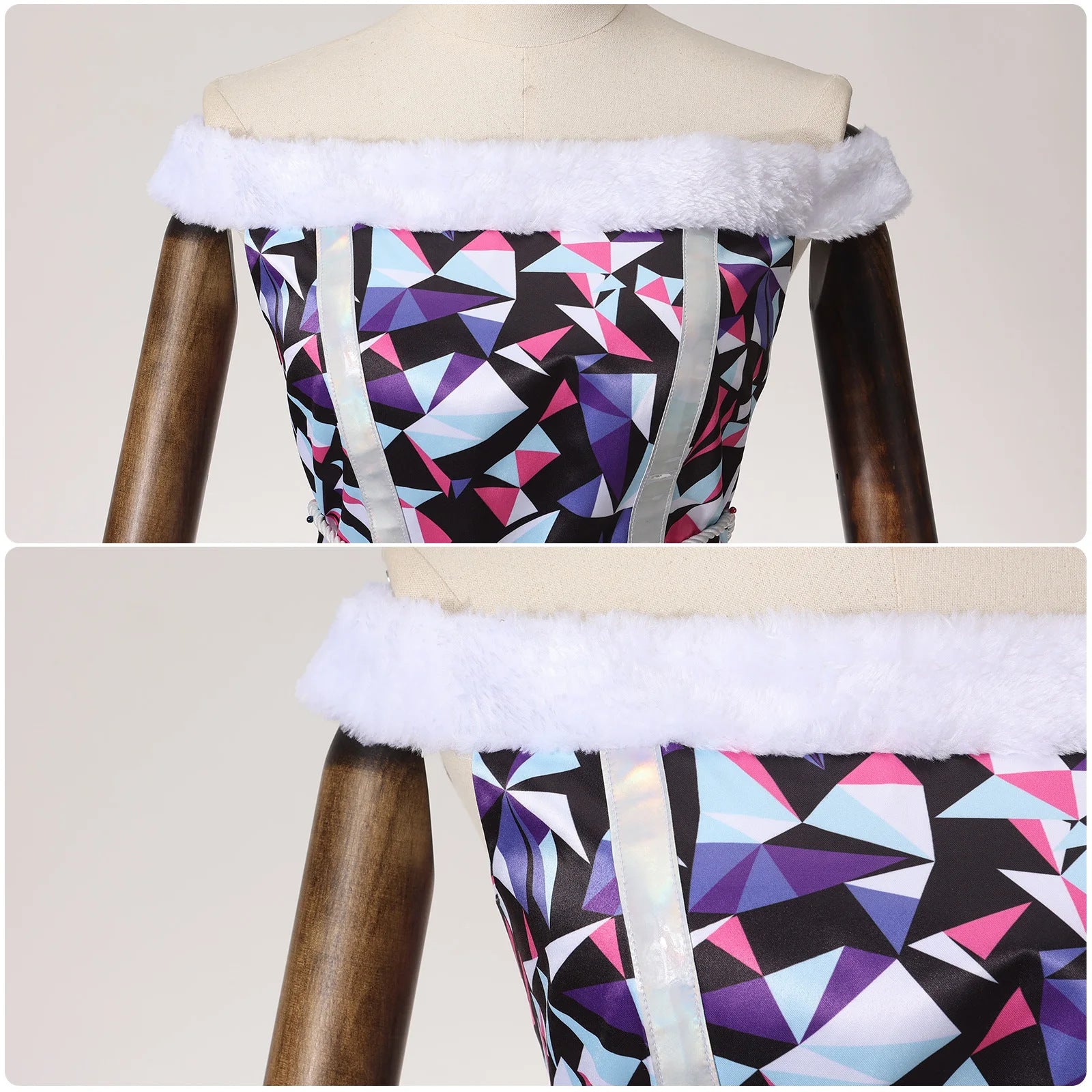 Monster High Abbey Bominable Full Cosplay Costume Christmas Party Outfit - Coscosmos