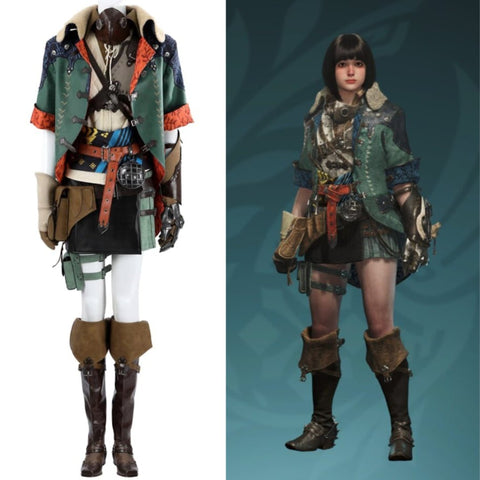 Monster Hunter Wilds Female Hope Armor Set Cosplay Costume - Coscosmos