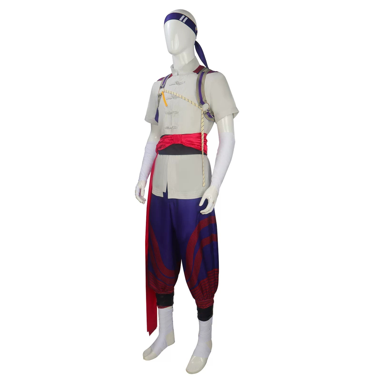Mortal Kombat 1 Fire God Liu Kang Cosplay Full Set Halloween Costume Outfit - Coscosmos