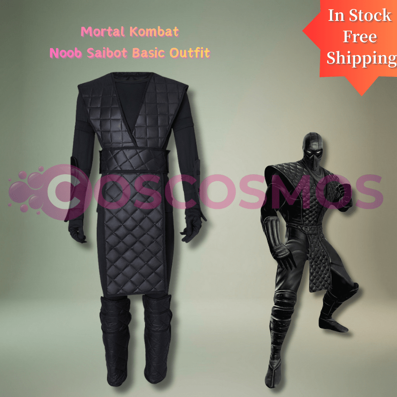 Mortal Kombat Noob Saibot Cosplay Costume - Full Black Ninja Suit - Coscosmos