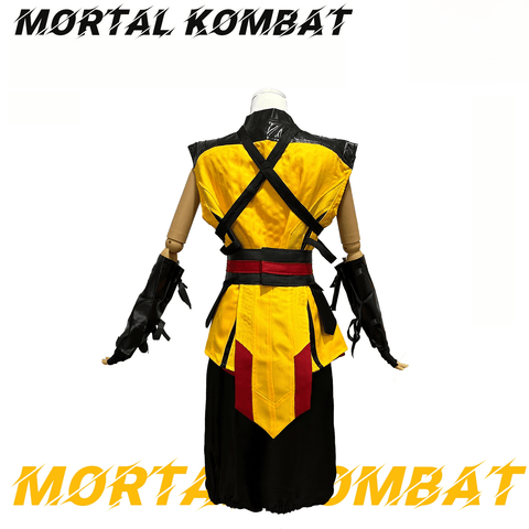 Mortal Kombat Scorpion Cosplay Costume Men Halloween Roleplay Outfit - Coscosmos
