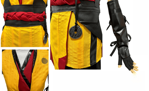 Mortal Kombat Scorpion Cosplay Costume Men Halloween Roleplay Outfit - Coscosmos