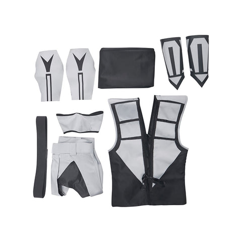Mortal Kombat Smoke Grey Outfit - Premium Cosplay Costume - Coscosmos