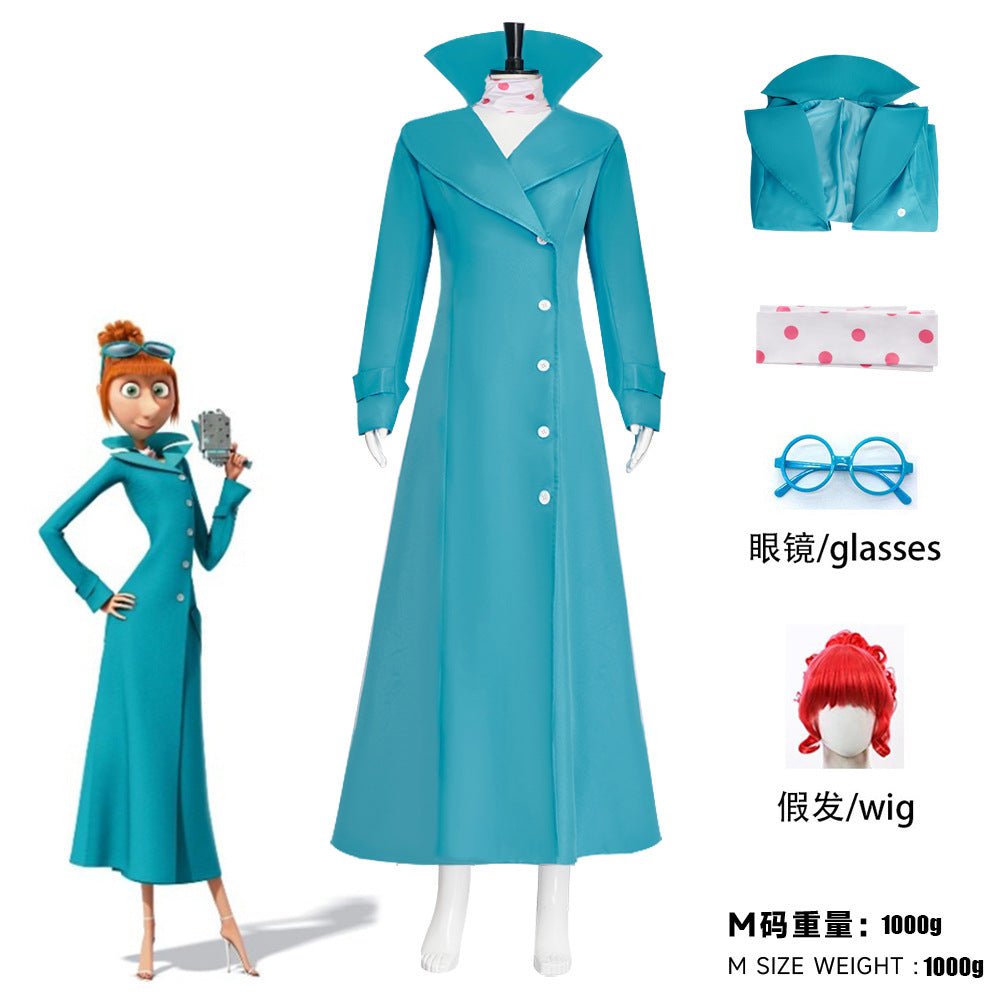 Movie 'Despicable Me' Lucy Cosplay Costume Halloween Role Play Gru's Wife Lucy Cosplay - Coscosmos
