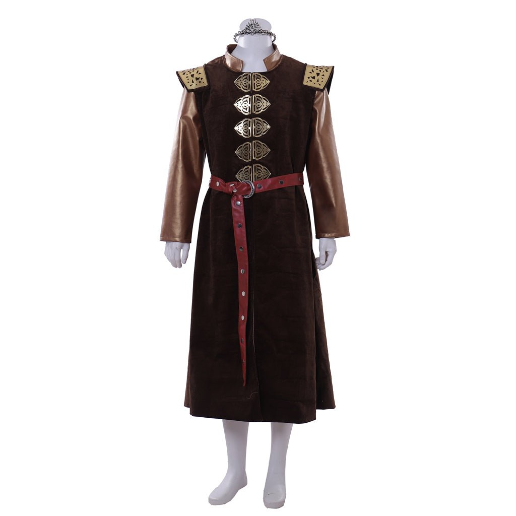 Movie King Robert Baratheon Medieval King Cosplay Costume Outfits with Crown Halloween Carnival Suit - Coscosmos