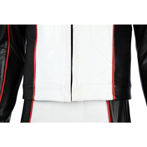 Movie Superhero Mister Terrific Cosplay - PU Leather Stand Collar Jacket & Tights - DC Universe Superhero - Coscosmos