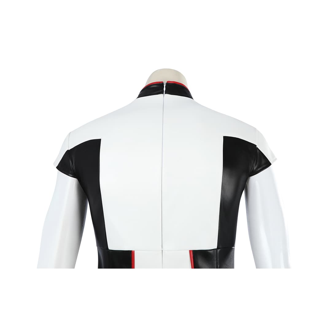 Movie Superhero Mister Terrific Cosplay - PU Leather Stand Collar Jacket & Tights - DC Universe Superhero - Coscosmos