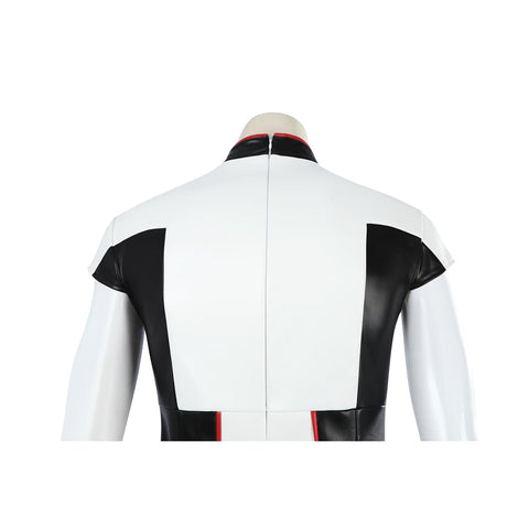 Movie Superhero Mister Terrific Cosplay - PU Leather Stand Collar Jacket & Tights - DC Universe Superhero - Coscosmos