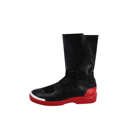 Movie Superhero Mister Terrific Cosplay - PU Leather Stand Collar Jacket & Tights - DC Universe Superhero - Coscosmos