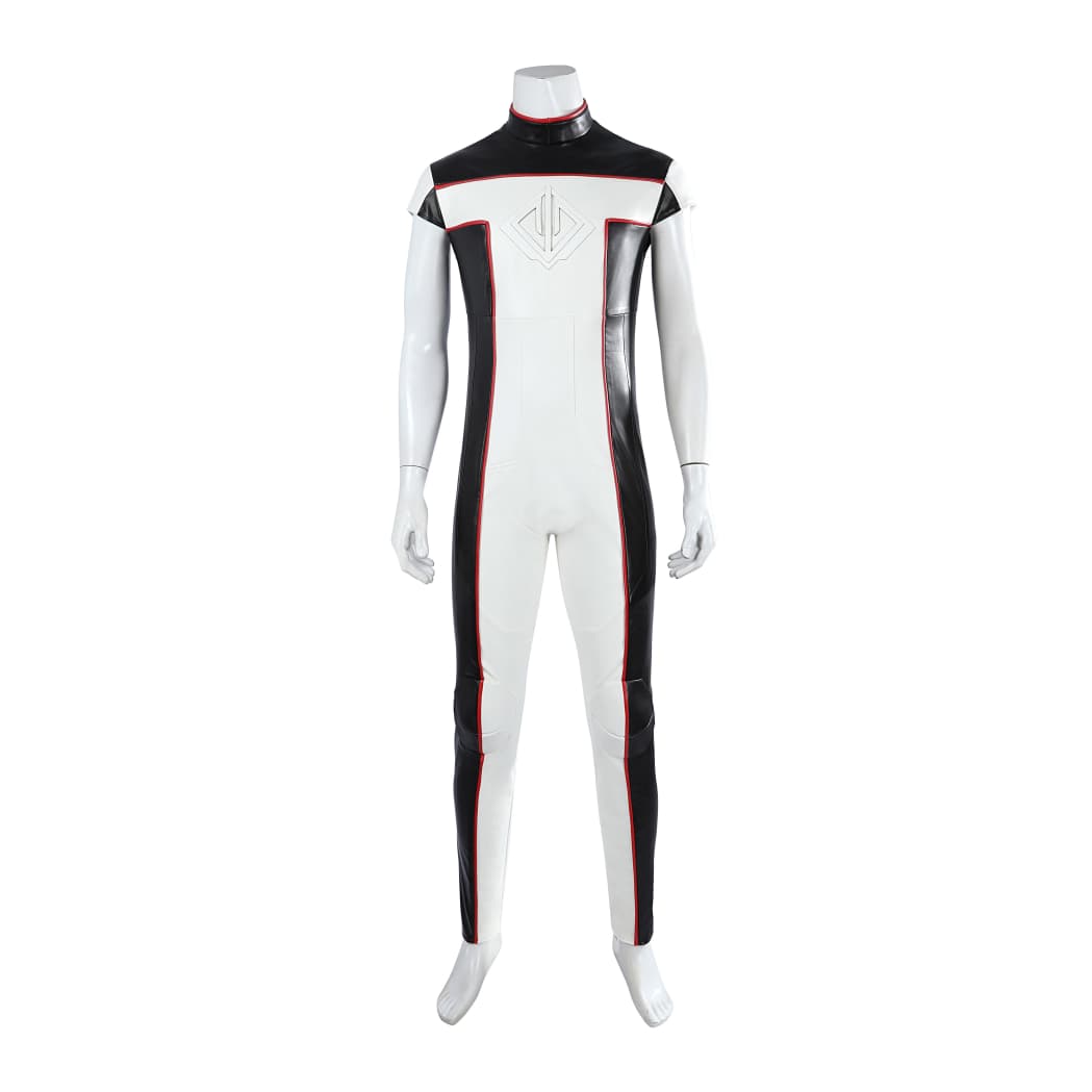 Movie Superhero Mister Terrific Cosplay - PU Leather Stand Collar Jacket & Tights - DC Universe Superhero - Coscosmos