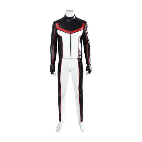 Movie Superhero Mister Terrific Cosplay - PU Leather Stand Collar Jacket & Tights - DC Universe Superhero - Coscosmos