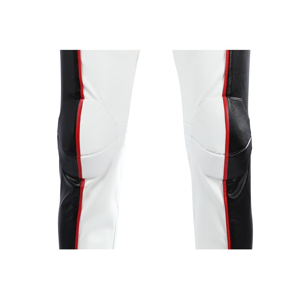 Movie Superhero Mister Terrific Cosplay - PU Leather Stand Collar Jacket & Tights - DC Universe Superhero - Coscosmos