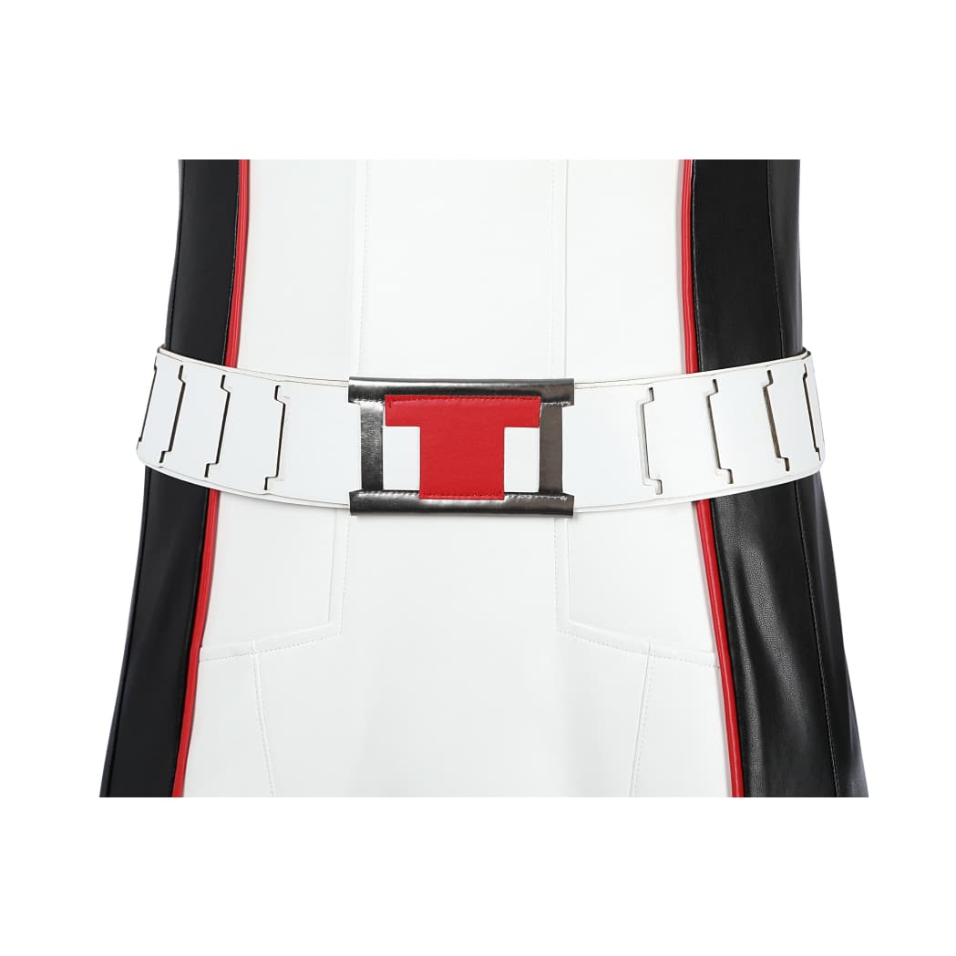 Movie Superhero Mister Terrific Cosplay - PU Leather Stand Collar Jacket & Tights - DC Universe Superhero - Coscosmos