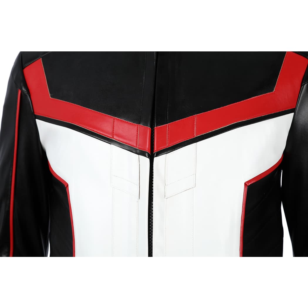 Movie Superhero Mister Terrific Cosplay - PU Leather Stand Collar Jacket & Tights - DC Universe Superhero - Coscosmos