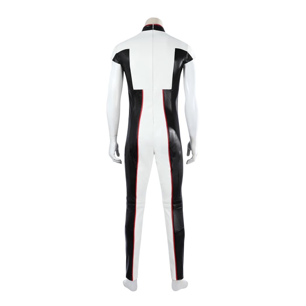 Movie Superhero Mister Terrific Cosplay - PU Leather Stand Collar Jacket & Tights - DC Universe Superhero - Coscosmos