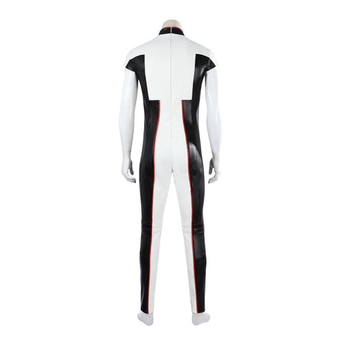 Movie Superhero Mister Terrific Cosplay - PU Leather Stand Collar Jacket & Tights - DC Universe Superhero - Coscosmos