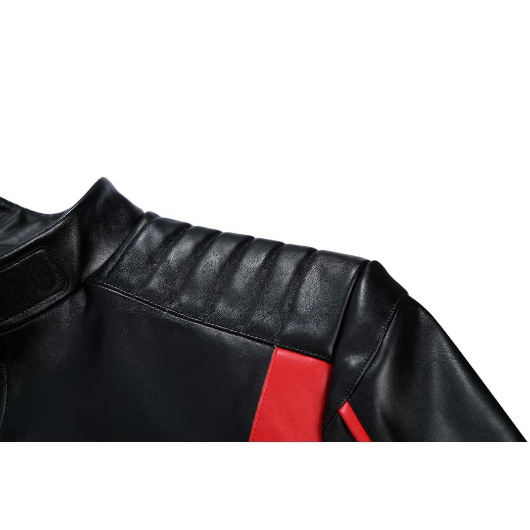 Movie Superhero Mister Terrific Cosplay - PU Leather Stand Collar Jacket & Tights - DC Universe Superhero - Coscosmos