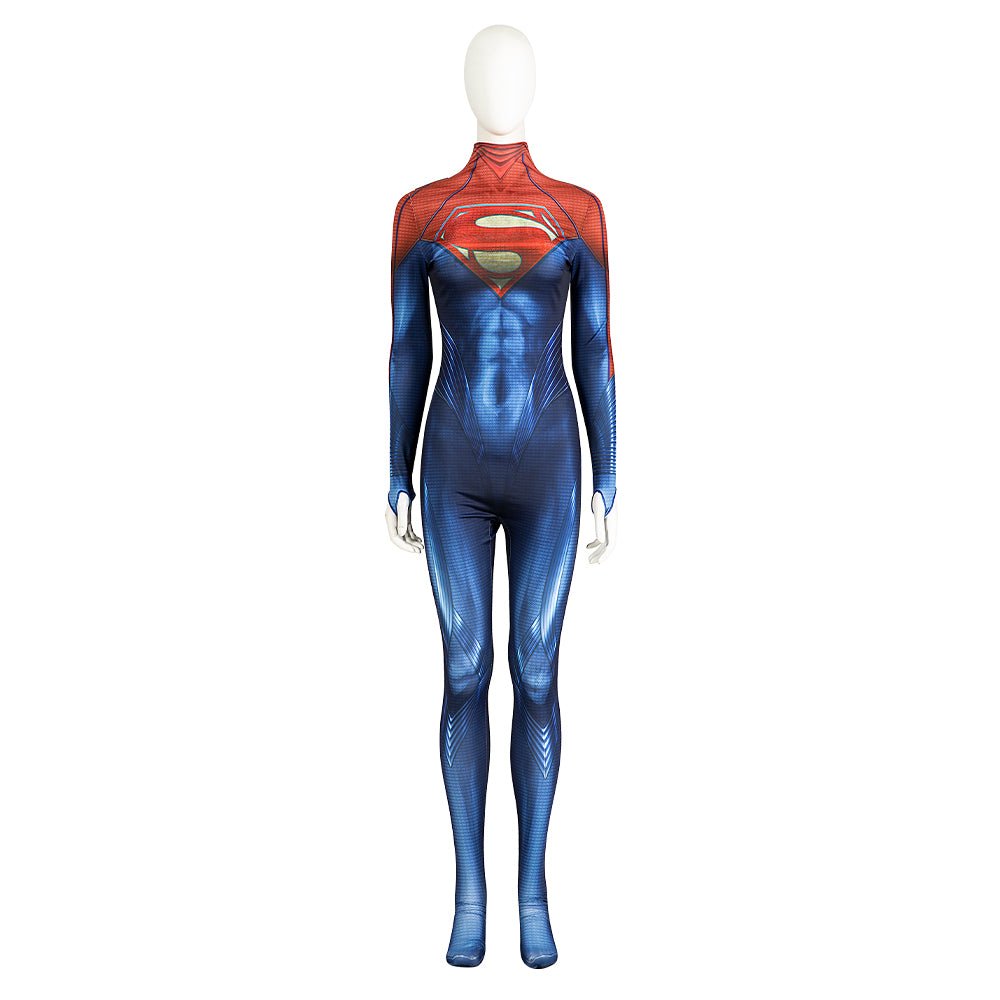 Movie The Flash Halloween Cosplay Supergirl Kara Zor - El Costume Bodysuit Full Set - Coscosmos