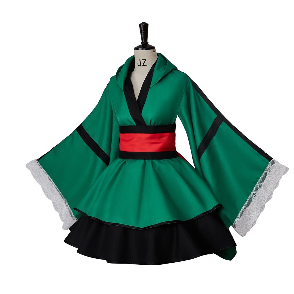 My Hero Academia Deku Cosplay Costume - Izuku Midoriya Red Belt Hero Outfit Kimono Set - Coscosmos