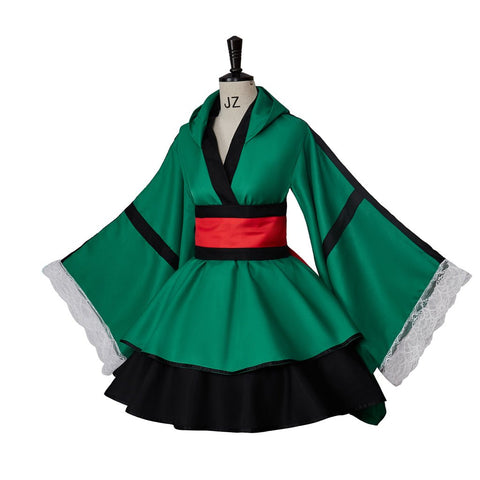 My Hero Academia Deku Cosplay Costume - Izuku Midoriya Red Belt Hero Outfit Kimono Set - Coscosmos