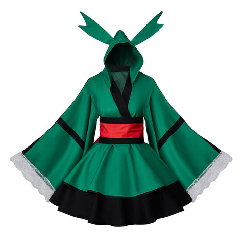 My Hero Academia Deku Cosplay Costume - Izuku Midoriya Red Belt Hero Outfit Kimono Set - Coscosmos