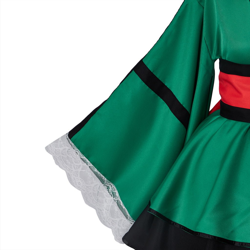 My Hero Academia Deku Cosplay Costume - Izuku Midoriya Red Belt Hero Outfit Kimono Set - Coscosmos