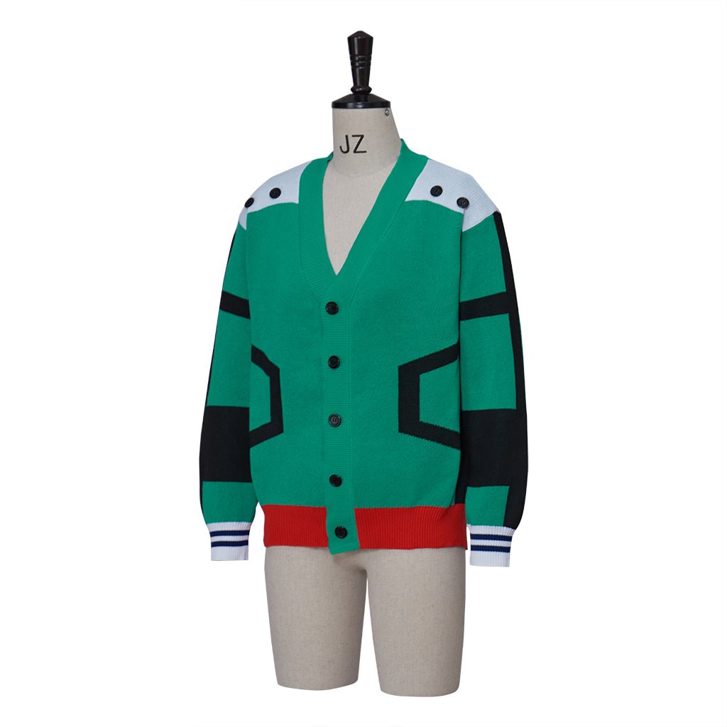 My Hero Academia Izuku Midoriya "Deku" Knitted Cardigan Sweater - Anime Cosplay Casual Wear - Coscosmos