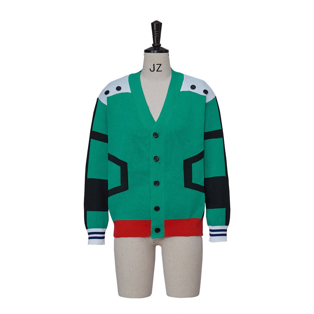 My Hero Academia Izuku Midoriya "Deku" Knitted Cardigan Sweater - Anime Cosplay Casual Wear - Coscosmos