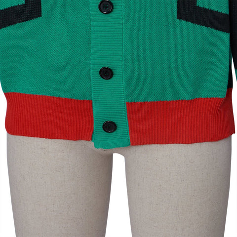 My Hero Academia Izuku Midoriya "Deku" Knitted Cardigan Sweater - Anime Cosplay Casual Wear - Coscosmos