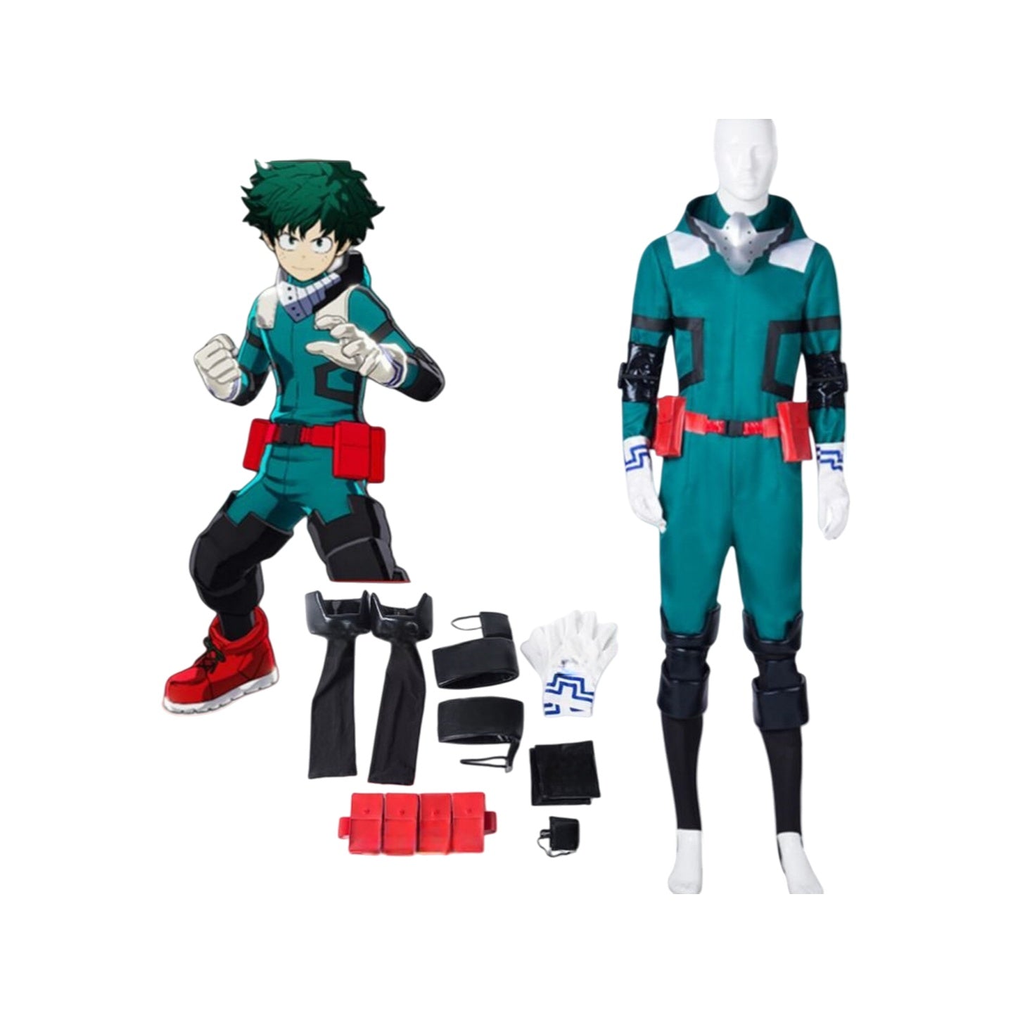 My Hero Academia Izuku Midoriya Full Cosplay Costume Set For Adults - Coscosmos