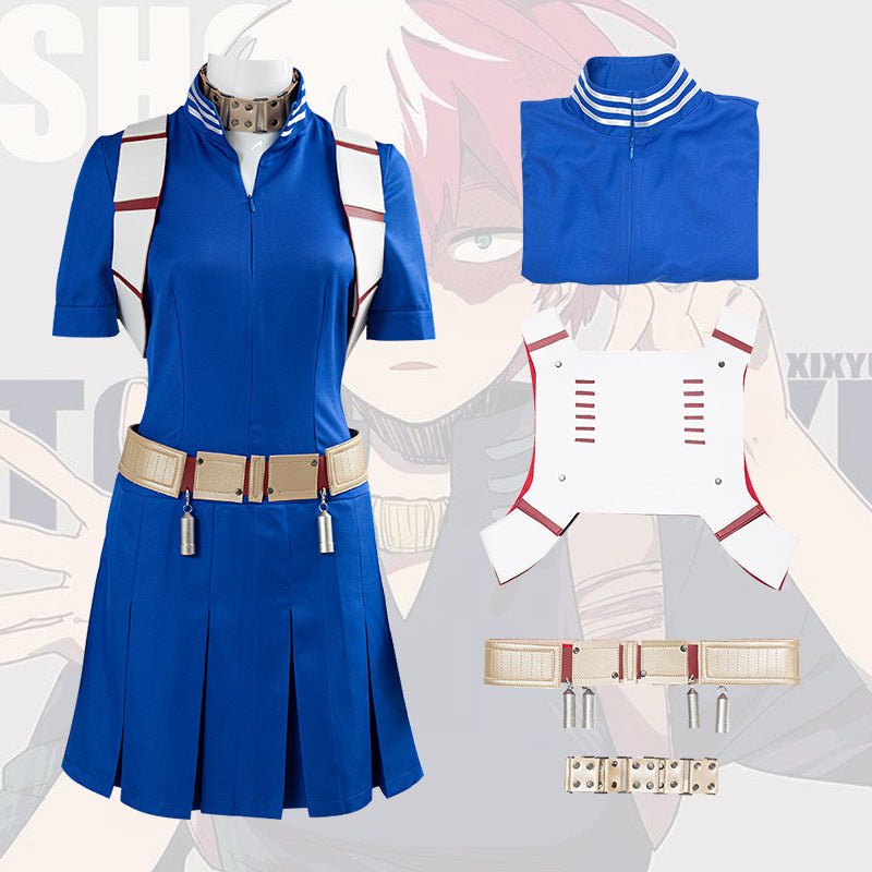 My Hero Academia Shoto Todoroki Hero Costume Cosplay Outfit Full Set Dress - Coscosmos