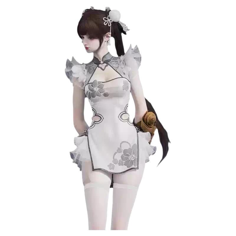 Naraka: Bladepoint Yin Ziping Jade Soul Ice Heart Cheongsam Cosplay Costume - Coscosmos