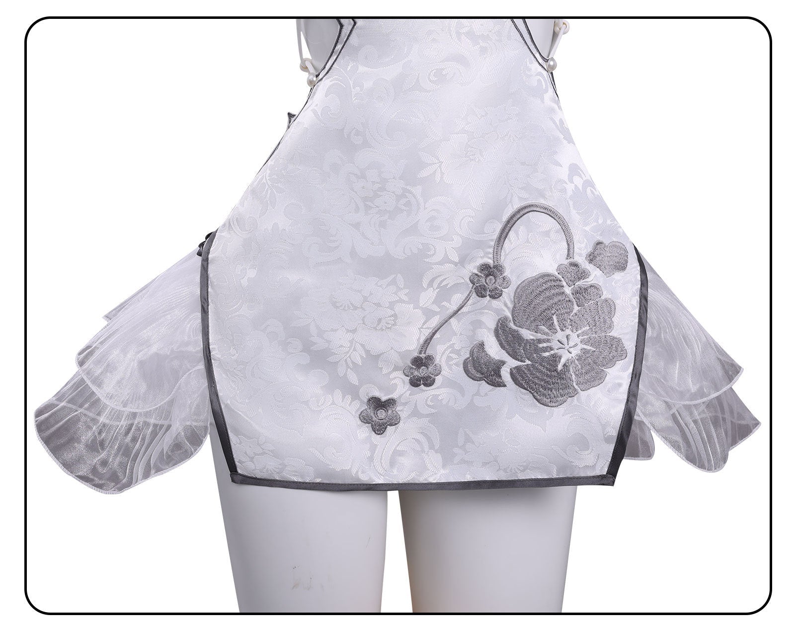 Naraka: Bladepoint Yin Ziping Jade Soul Ice Heart Cheongsam Cosplay Costume - Coscosmos