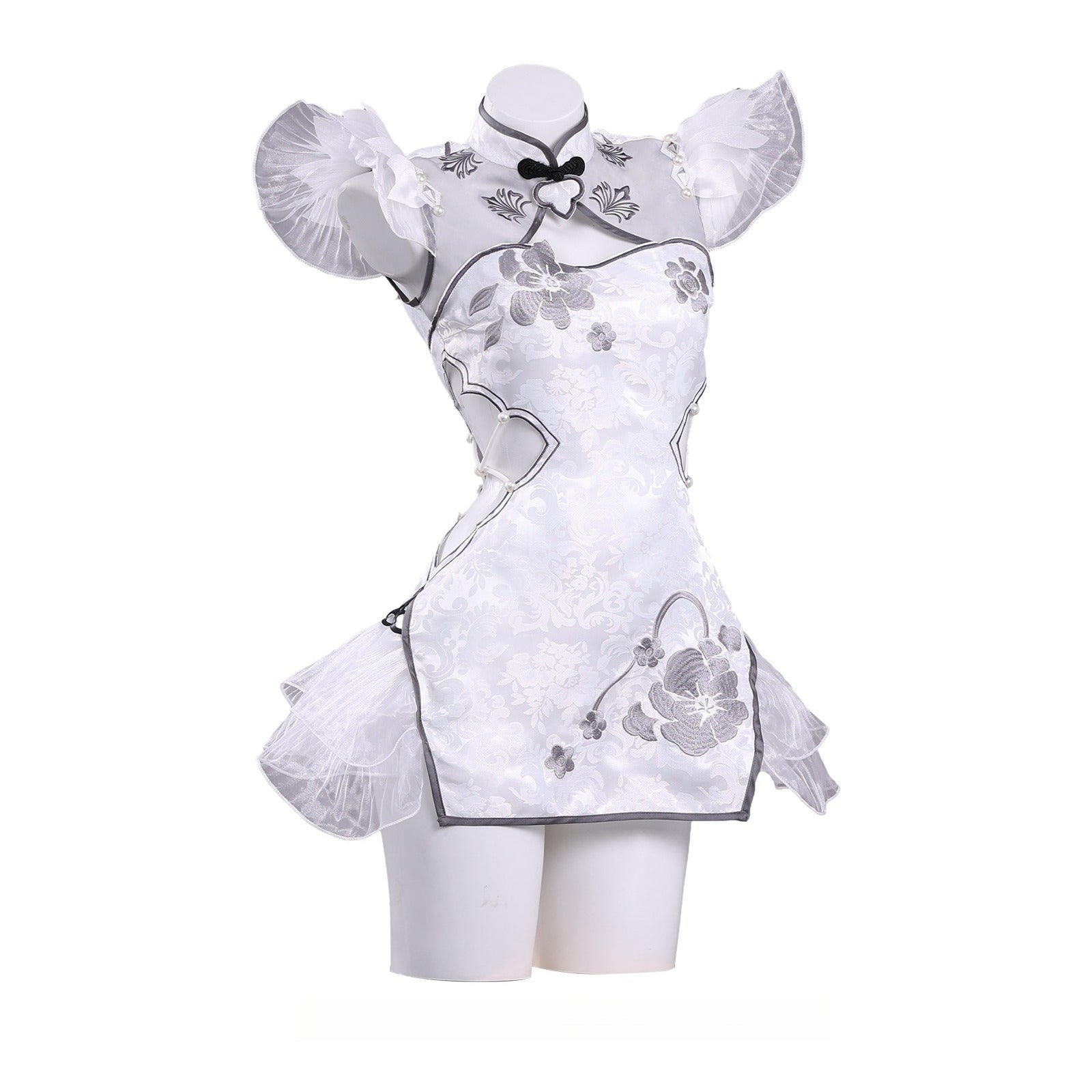 Naraka: Bladepoint Yin Ziping Jade Soul Ice Heart Cheongsam Cosplay Costume - Coscosmos