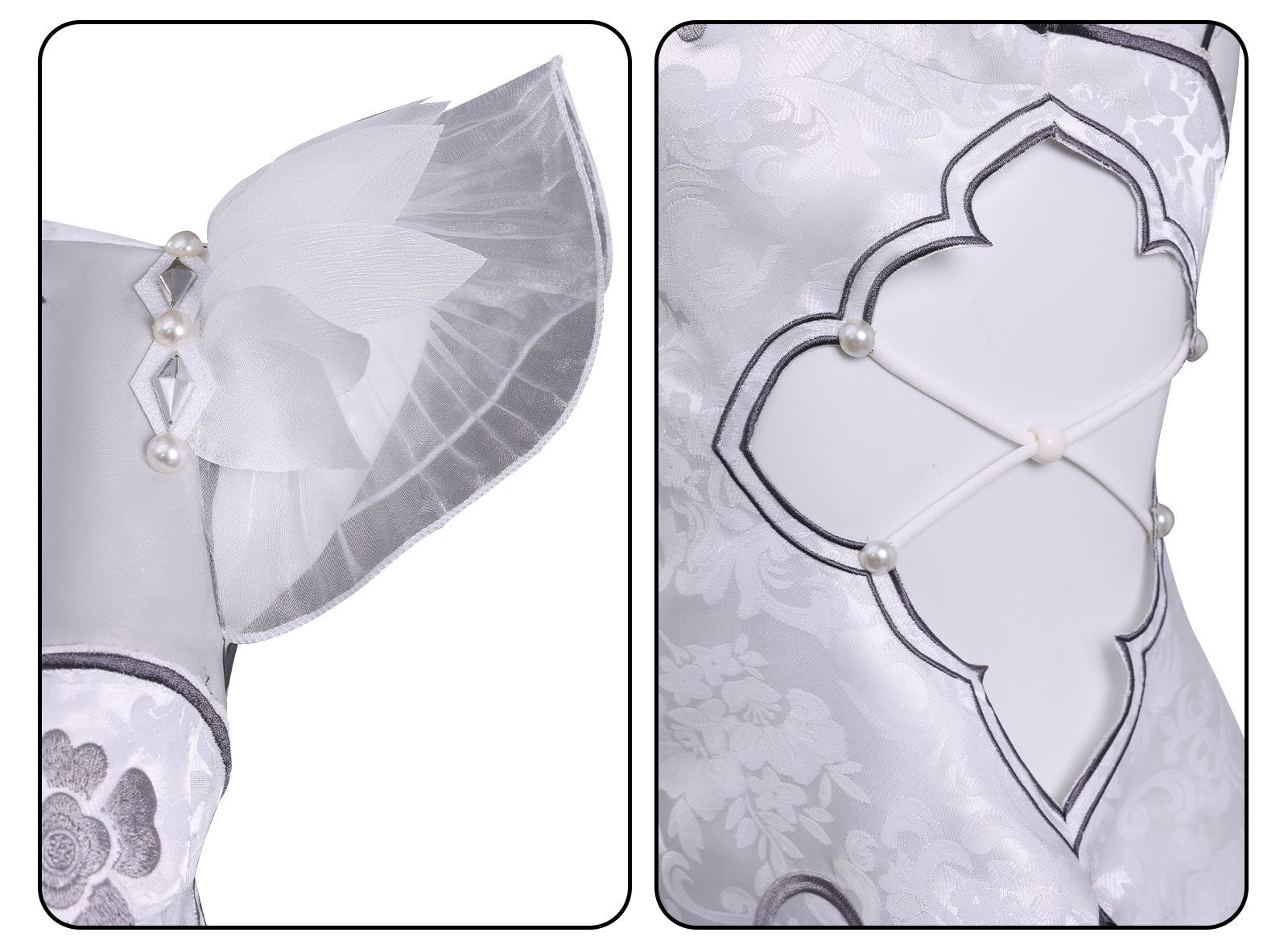 Naraka: Bladepoint Yin Ziping Jade Soul Ice Heart Cheongsam Cosplay Costume - Coscosmos