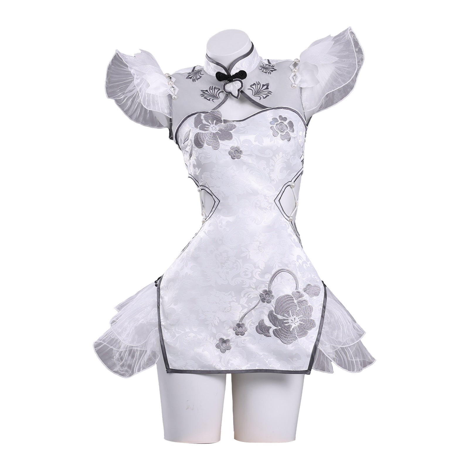 Naraka: Bladepoint Yin Ziping Jade Soul Ice Heart Cheongsam Cosplay Costume - Coscosmos