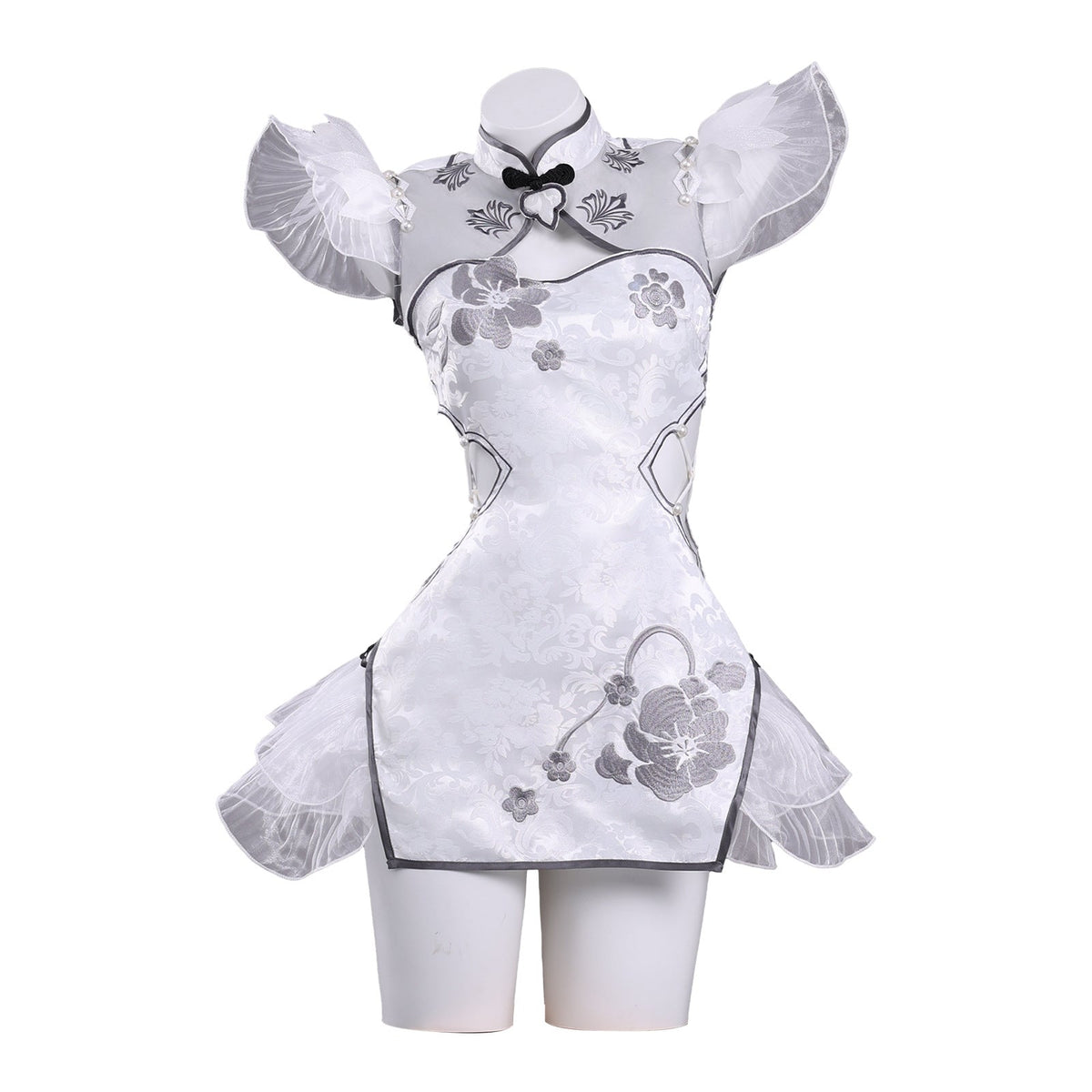 Naraka: Bladepoint Yin Ziping Jade Soul Ice Heart Cheongsam Cosplay Costume - Coscosmos