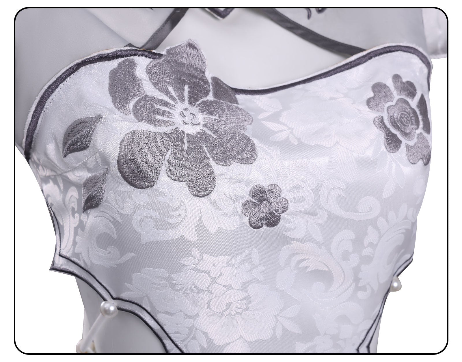 Naraka: Bladepoint Yin Ziping Jade Soul Ice Heart Cheongsam Cosplay Costume - Coscosmos