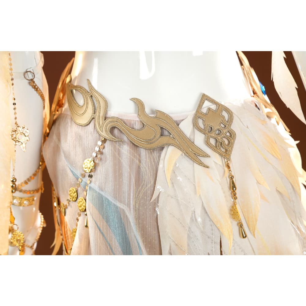 Naraka: Bladepoint Yueshan “Golden Crow Blazing Sun” & Tarka Ji “Nine - Tailed Celestial Fox” Cosplay Costume Set for Game Fans - Coscosmos